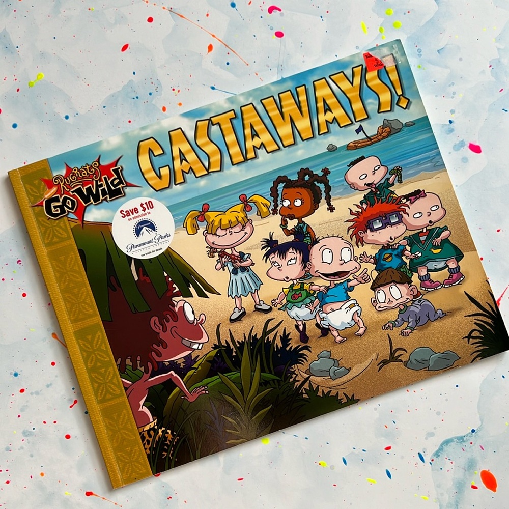 VINTAGE Nickelodeon Rug Rats Castaways book! 2004 First Edition